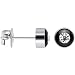 5mm Bezel April Birthstone Stud Earrings