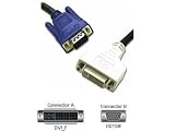 CABLES TO GO 5m DVI-A Female To HD15 Male Video Cable Compatible With Flat Panel Displays New