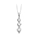 3 Diamond Pendant 3/4 ct. in 14K White Gold with Chain