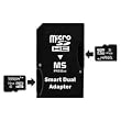 TOPRAM 16GB (8GB x 2) microSD microSDHC Card Class 4 with Memory Stick Pro Duo Adapter - TR5400ADP8Gx2