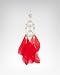 bebe Crystal & Feather Multi Tier Earring