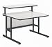 Office Products : Dalite Height Adjustable Computer Tables With Modesty Panels Pct 140-100 Hm 55 Inch W W/4 Inch Casters - Dalite 90092