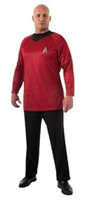 Rubie's Costume Plus-Size Star Trek Into Darkness Deluxe Scotty Shirt With Emblem, Red/Black, Plus Costume