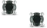 14k Gold 1/3ct TDW Black Diamond Stud Earrings