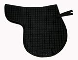 All Purpose English Saddle Pad Quilted Cotton Black
