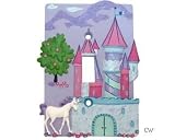 Enchanted Forest Castle – Single Toggle Princess Lightswitch Plate – Girls Room Decor