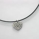 Heart Necklace- Black Cord
