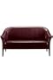 Leather Monte Carlo 62"w Sofa, 62"W, BURGUNDY