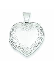 Genuine 14K White Gold White Gold Domed Heart Locket 1 Grams Of Gold 100% Satisfaction Guaranteed.