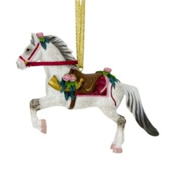 Trail of Painted Ponies from Enesco Victorian Christmas Tin Gift Box Christmas 3.2 IN