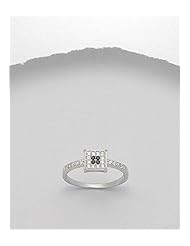 CZ Ring In 92.5 Sterling Silver