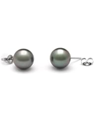 Pair of 10.0-11.0 mm, Tahitian Pearl Stud Earrings
