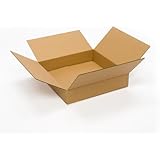 Pratt PRA0118 Recycled Corrugated Cardboard Single Wall Standard Flat Box with C Flute, 20" Length x 20" Width x 4" Height, (Pack of 10)