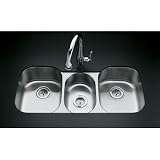 KOHLER K-3165-NA Undertone Triple-Basin Kitchen Sink