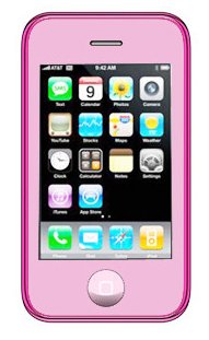 KA08 2GB Pink Touch Screen Mobile Phone Mini I9 Mini I68 Quadband Dual Sim Dual Standby MP3 Player FM Radio
