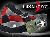Lunartec Stirnlampe “IPX-4000 Zoom” mit 1 Watt Premium-LED von OSRAM