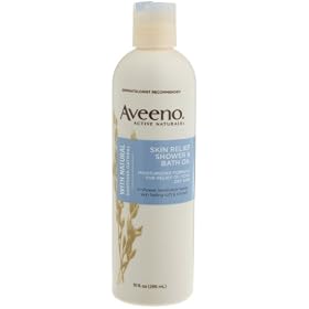 Aveeno Active Naturals Skin Relief Shower & Bath Oil with Natural Soothing Oatmeal for Relief of Itchy, Dry Skin, 10-Ounce Bottles (Pack of 3)