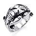 Kings Cross Styled Carved Men's Silver Ring