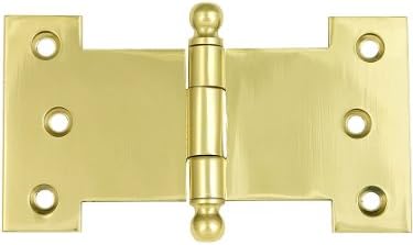 2 1/2" By 4 1/2" Solid Brass Ball Tip Parliament Hinge. Casement Window Hinge.