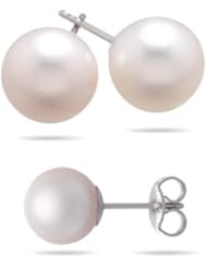 7.0-7.4 mm Akoya Pearl Earrings in 18K White Gold