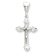 Sterling Silver Diamond-Cut Crucifix Pendant