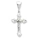 Sterling Silver Diamond-Cut Crucifix Pendant
