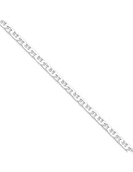 Sterling Silver 3.0 mm High Polish Mariner Anchor Link Chain Necklace 16" - 30" Available