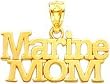 14K Gold Marine Mom Charm
