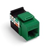 Leviton GigaMax 5e QuickPort Channel-Rated - Connector - green