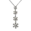 Sterling Silver CZ Necklaces - Chain: 17"/ Height: 46mm