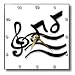 Music - G Clef and Musical Notes - Wall Clocks