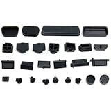 Cosmos Black silicone anti-dust stopper/plug set