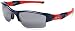 Oakley Men's Flak Jacket XLJ Cleveland Indians Sunglasses,Blue & Red Frame/Black Lens,one size
