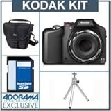 Kodak EasyShare Max Z990 Digital Camera Kit - Black - with 4GB SD Memory Card Camera Case, Table Top Tripod,
