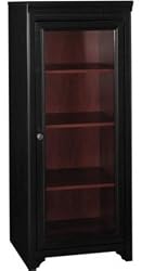 Bush Furniture Stanford Audio Cabinet, Antique Black/Hansen Cherry