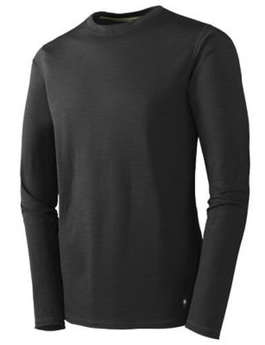 Microweight Crew Long Sleeve Shirt - Mens Black XL by Smartwool