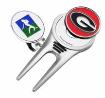 Georgia Bulldogs Divot Tool Hat Clip With Golf Ball Marker Of 2)