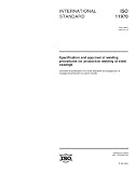 ISO 11970:2001, Specification and approval of welding procedures for production welding of steel castings