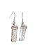 Antique Pink Depression Glass Rectangle Earrings