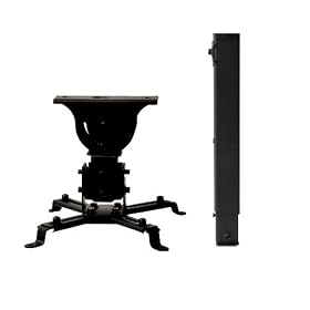 VideoSecu Universal LCD/DLP Projector Vaulted Ceiling Mount Bracket Black with 25.6