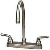 J Spout RV Kitchen Faucet Satin Nickel Replacement Faucet for Motorhomes, 5th Wheel, Trailer, Camper 31a1gZz%2BasL. SL160 J Spout RV Kitchen Faucet Satin Nickel Replacement Faucet for Motorhomes, 5th Wheel, Trailer, Camper