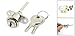 uxcell 60mm Height Furnitures Drawer Silver Tone Metal Lock w 2 Pcs Keys