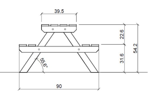 Imagen 2 de LoggyLand 9190 - Mesa de picnic para niños
