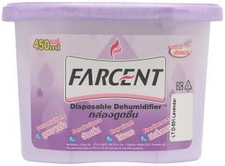 Farcent Disposable Dehumidifier Absorber Lavender Scent 15.2 Oz By Thaidd