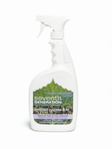 Seventh Generation Tub & Tile Cleaner, Emerald Cypress & Fir Scent, 32-Ounce Bottles (Pack of 8)