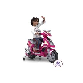 Injusa Pink Scooter Duo - 6 Volt with Helmet