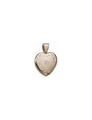 14K Yellow Gold Cremation and Hair Locket w/ Diamond Center 3/4 inch x 3/4 inch Solid 14K Yellow Gold