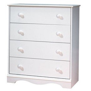 Pure White 4 (four) Drawer Chest