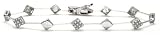 0.52ct alternating offset cube 14K white gold diamond bracelet