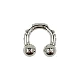 8 Gauge 1/2 316L Surgical Steel Notched Circular Barbell